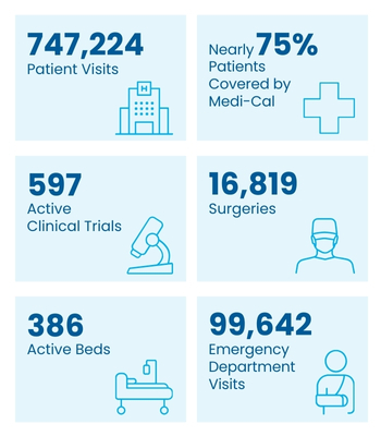 Graphic with facts about hospital