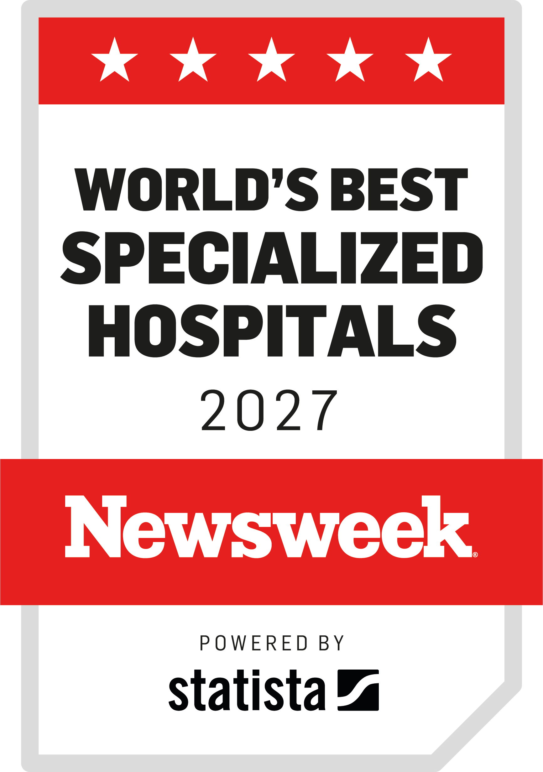 Image of Newsweek badge for "World's Best Specialized Hospitals 2027"